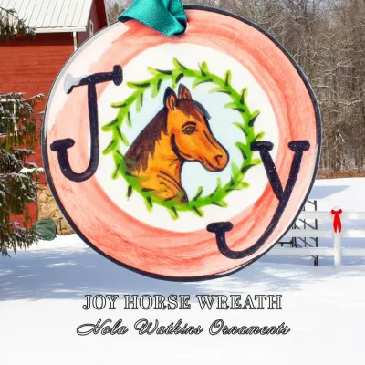 Joy Horse Wreath Christmas Ornament HOLIDAY MERCH NO RETURN