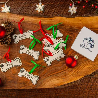 Dog Bone - Ornament Green HOLIDAY NO RETURN