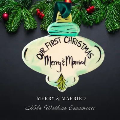 Merry and Married Ornament - HOLIDAY MERCH NO RETURN