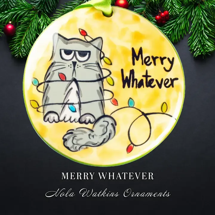 Merry Whatever Cat Ornament HOLIDAY NO RETURN