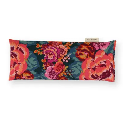Eye Pillow 466 | Fuchsia Flowers on Teal, Lavender