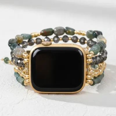 Gold Verdant Stretch Apple Watch Strap Small - Fits 5.75-6.25 inch wrists
