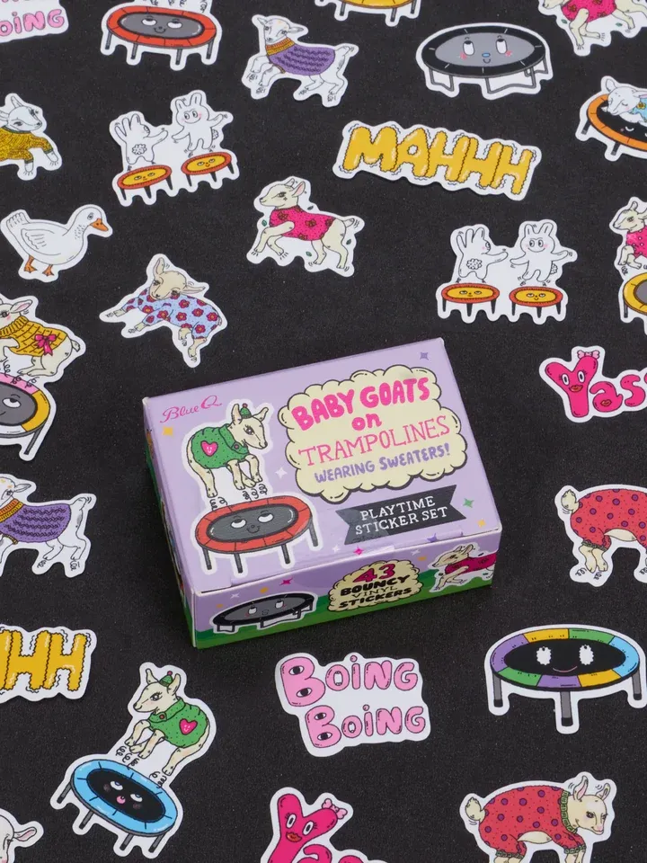 Baby Goats On Trampolines Cats Sticker Set