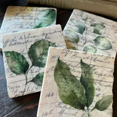 In Her Garden Stone Coaster
