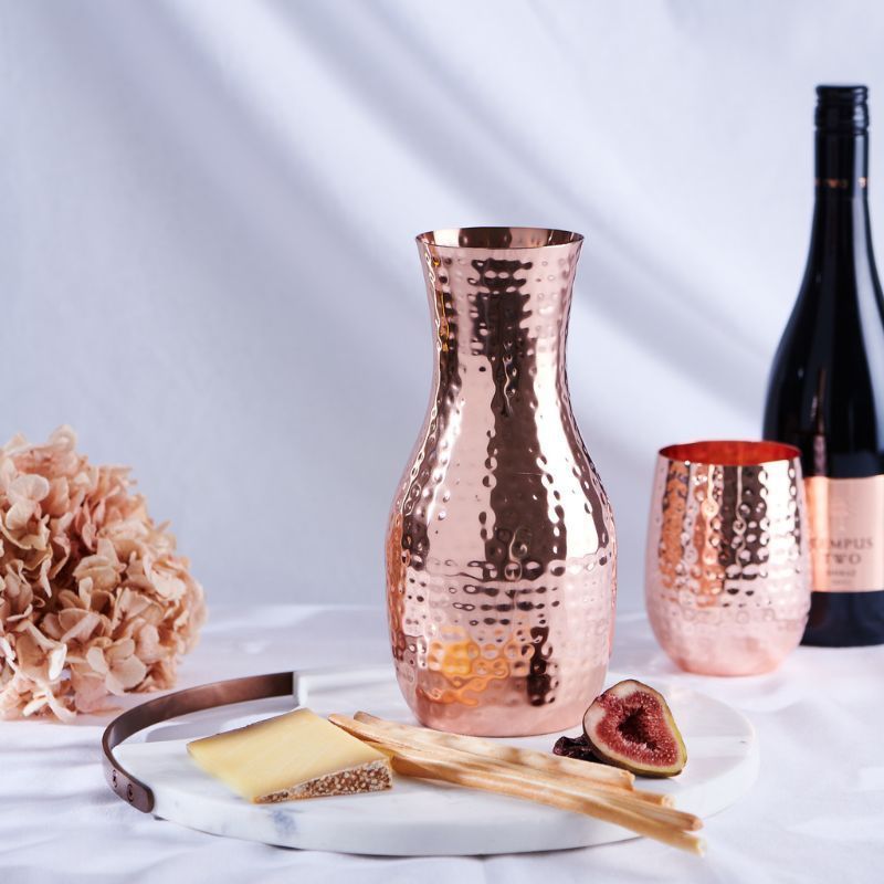Clinq Hammered Copper Carafe