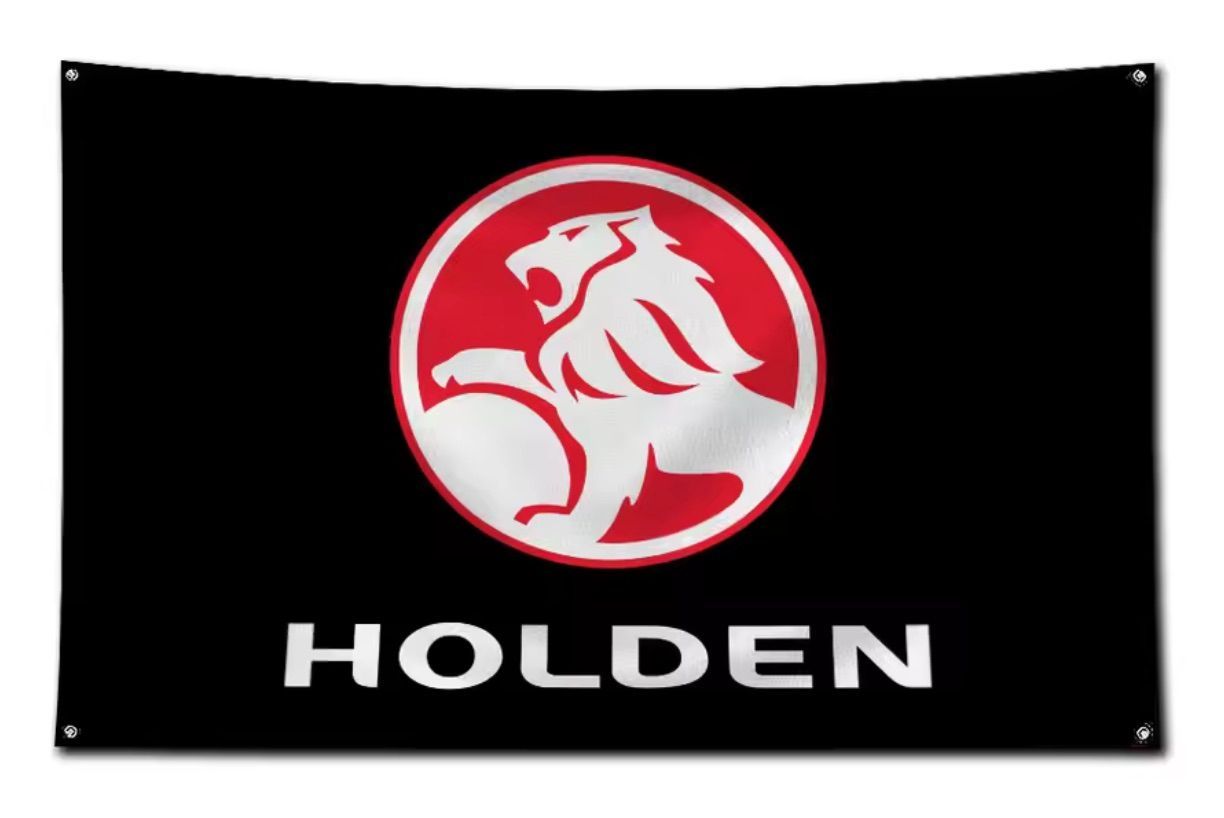 Holden Logo Black Banner Flag