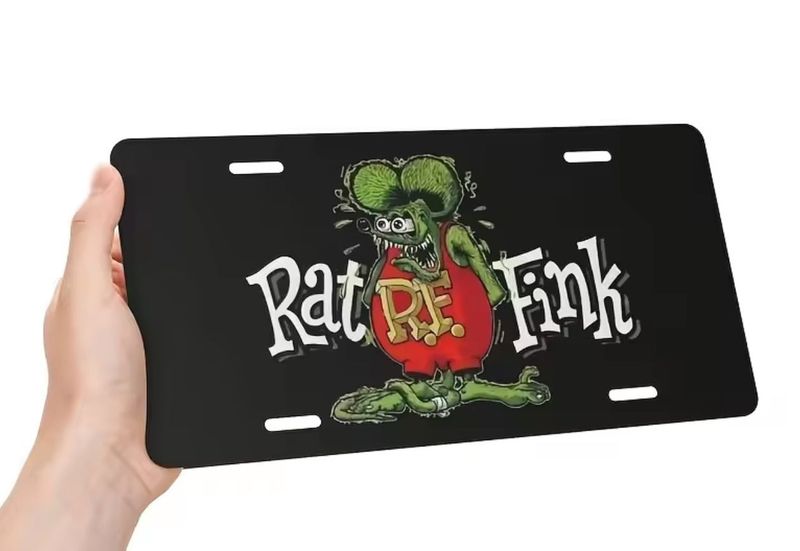 Rat Fink Metal Licence Plate
