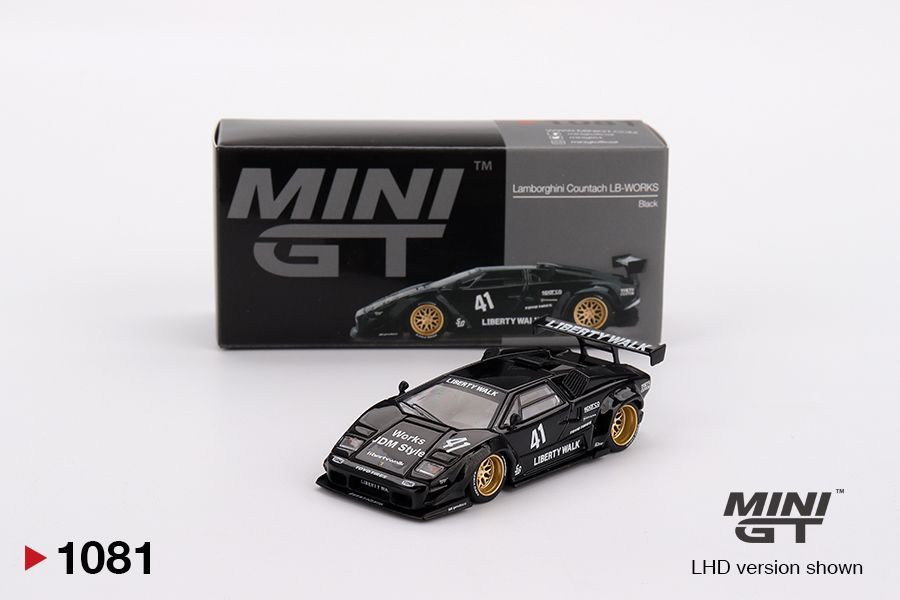 Mini GT Lamborghini Countach LB-WORKS Black Mini GT Lamborghini Countach LB-WORKS Black