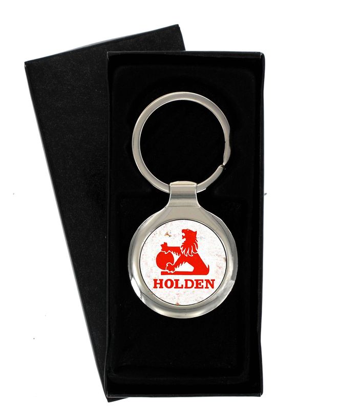 Holden White Lion Metal Keyring