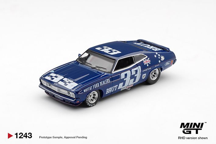 (Preorder) Mini GT Ford XB Falcon GT - #33, Allan Moffat / Dieter Glemser - 1974 Bathurst 1000