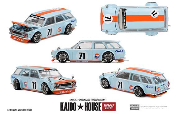 (Preorder) Kaido House KHMG302 Datsun KAIDO 510 GULF Wagon V1