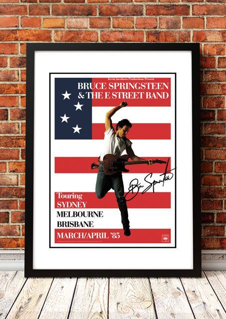 Signed BRUCE SPRINGSTEEN 'Born in the USA' Australian Tour Poster 1985 Signed BRUCE SPRINGSTEEN 'Born in the USA' Australian Tour Poster 1985