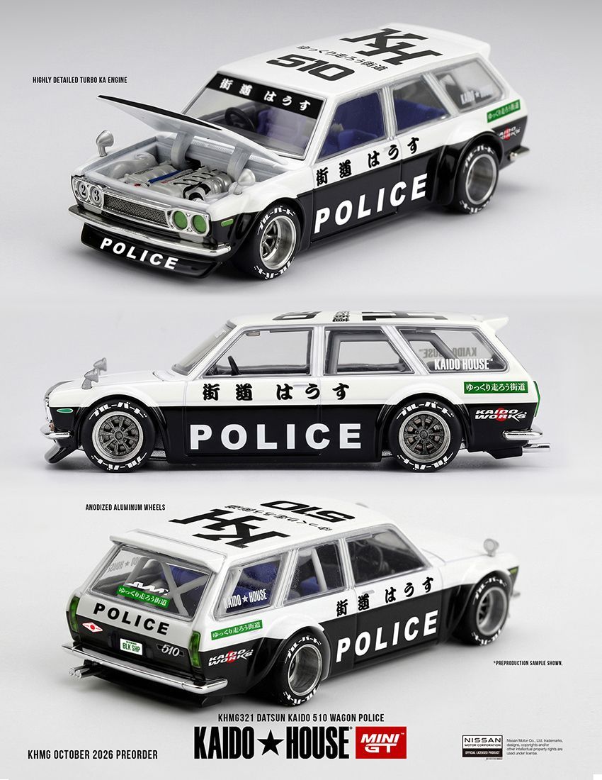 Kaido House KHMG321 Datsun KAIDO 510 Wagon Police Kaido House KHMG321 Datsun KAIDO 510 Wagon Police