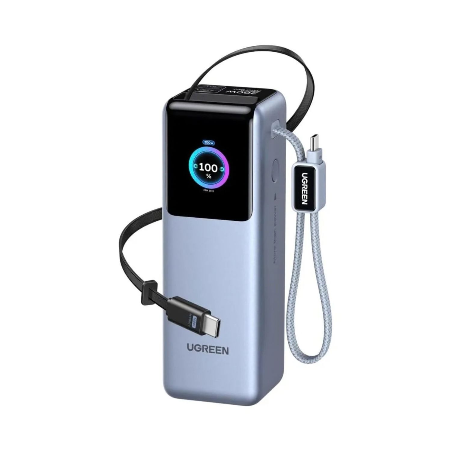 Batería Portátil Nexode 25,000 mAh 200W con 2 Cables USB-C Integrados – UGREEN