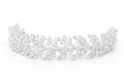 Tiara de Plata con Cristales Tiara de Plata con Cristales