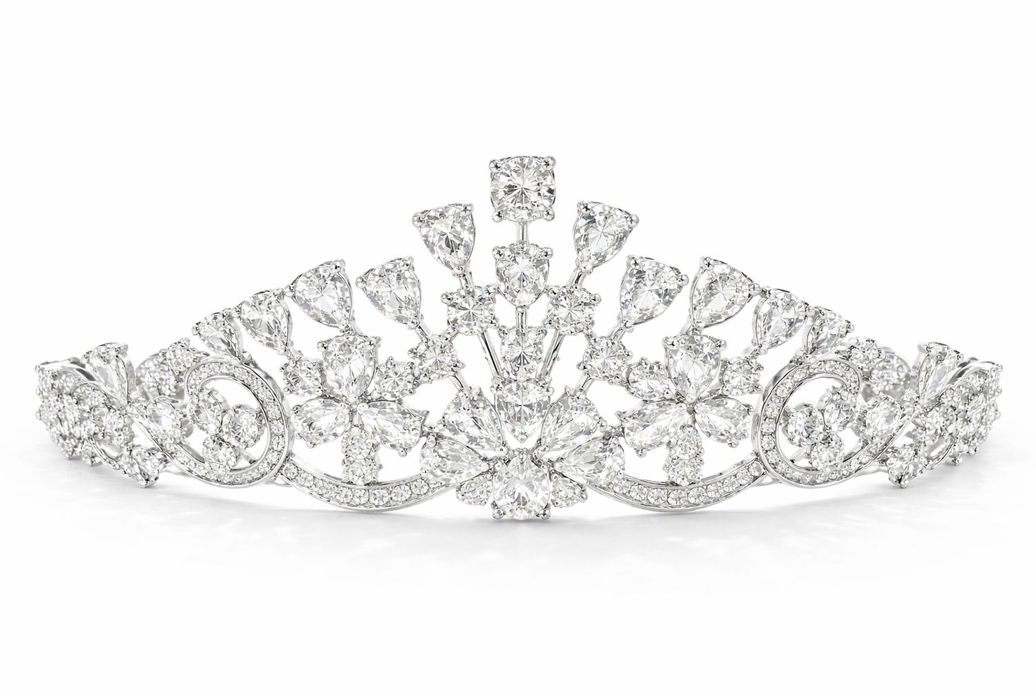 Corona Pequeña Imperial de Cristales en Rodio