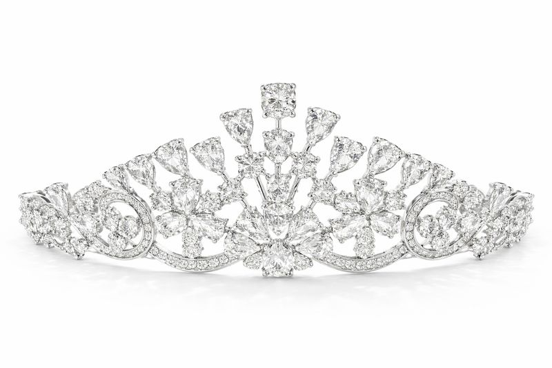 Corona Pequeña Imperial de Cristales en Rodio