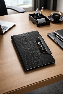 Personalized Alpha Crock Diary - Imperial Black Colour