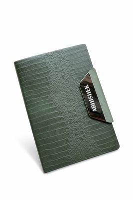 Personalized Alpha Crock Diary - Forest Luxe Green Color
