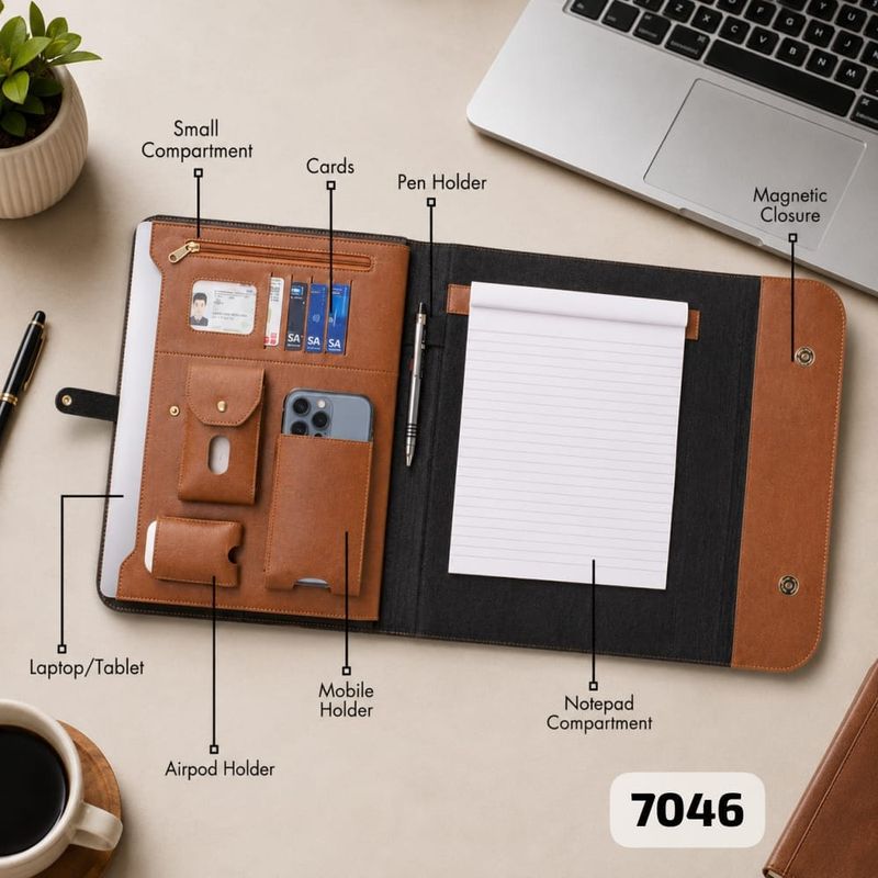 PERSONALISED ULTIMATE OFFICE ORGANISER - TAN