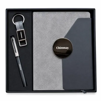 Personalized Director Diary, Pen, Keychain Combo (Slate Shadow Colour)