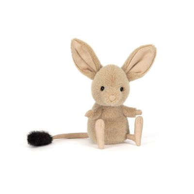 Wüstenspringmaus Jerboa - Jellycat Birds Jellycat Jerboa JEB3RAT Springmaus Plüschtier sandfarben mit großen Ohren sitzend