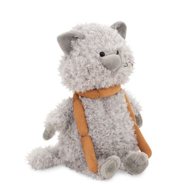 Katze mit Wurstkette - Orange Toys Orange Toys Katze mit Wurstkette OS069/25 Plüschkatze grau sitzend Orange Life seitlich