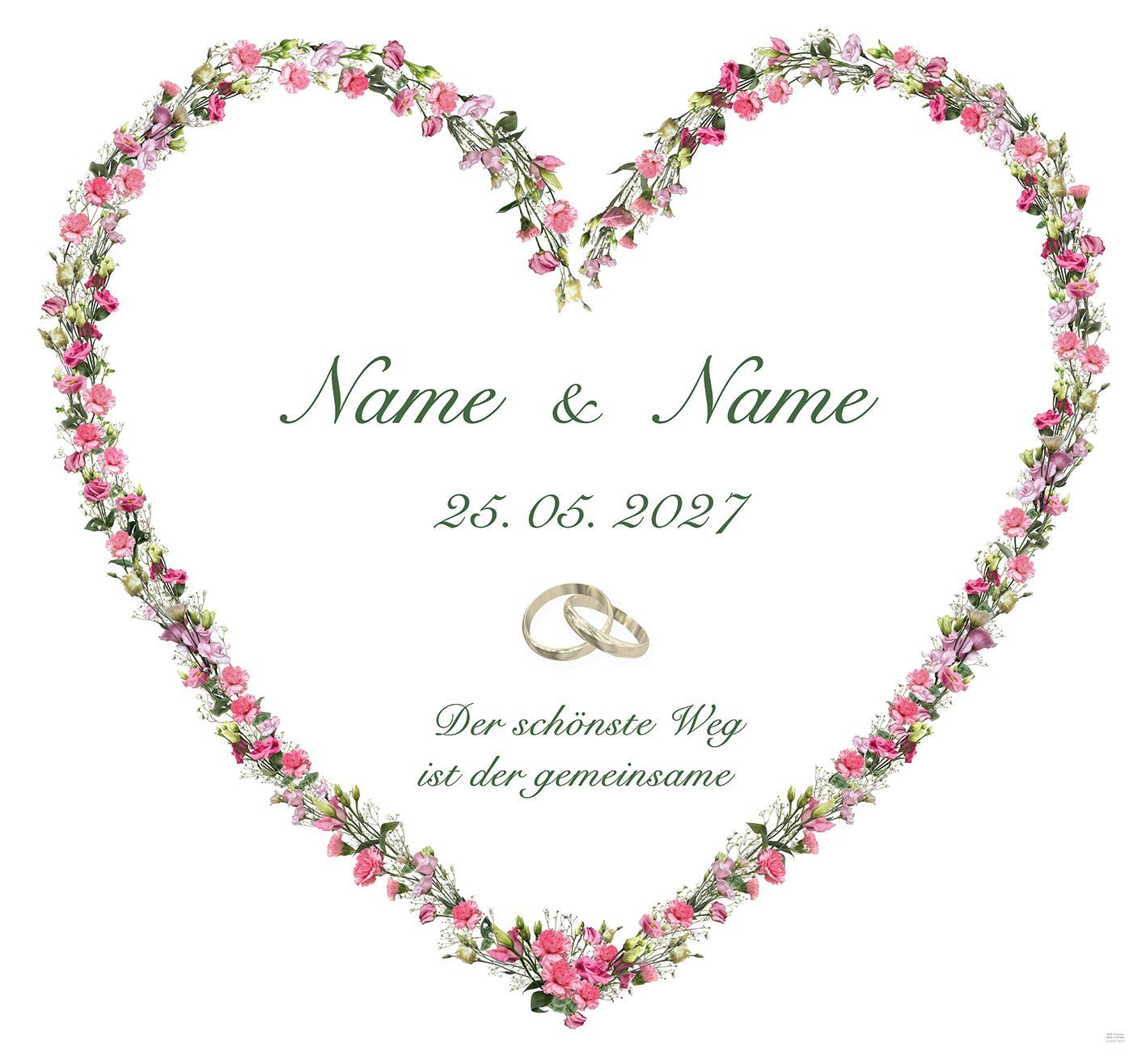 Hochzeitsherz aus zarten Blüten in Pastell Hochzeitsherz aus zarten Blüten in Pastell