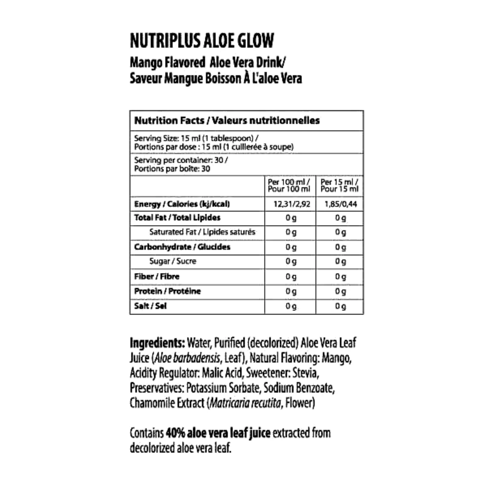 Nutriplus - Aloe Glow Mango 450 ml