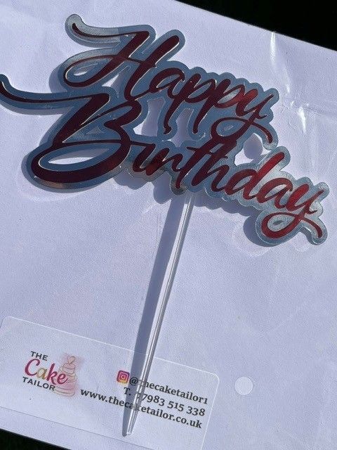 Double Layer Happy Birthday Italic
