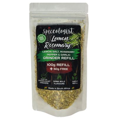Lemon Rosemary Salt Grinder Refill โ 150g