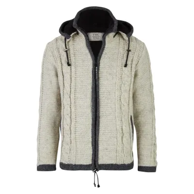 Unisex Strickjacke GRAU /ANTHRAZIT - handgestrickt aus Nepal - Fair Trade Unisex Strickjacke GRAU /ANTHRAZIT - handgestrickt aus Nepal - Fair Trade