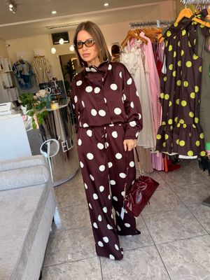 Wine Polka Dots Detail Travel Set