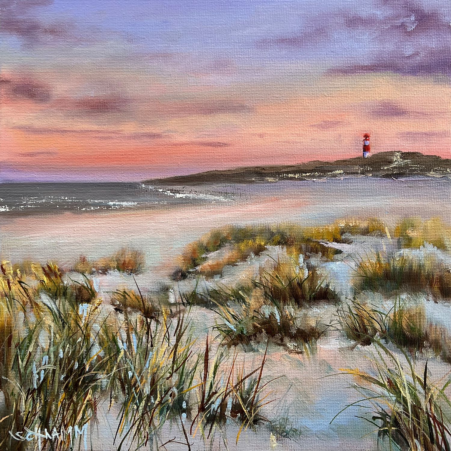 Sylt Dünen & Meer Original Gemälde 25x25 cm
