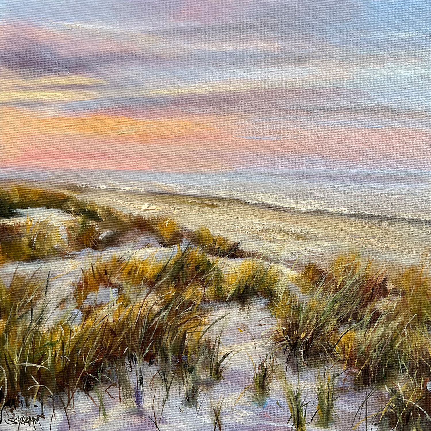 Sylt Dünen & Meer Original Gemälde 25x25 cm Sylt Dünen & Meer Original Gemälde 25x25 cm