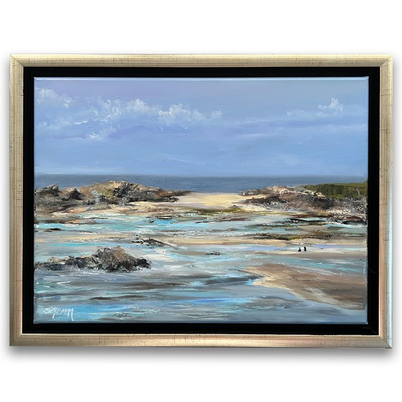 Bretagne Original Bild im Holzrahmen 34 x 44 cm
