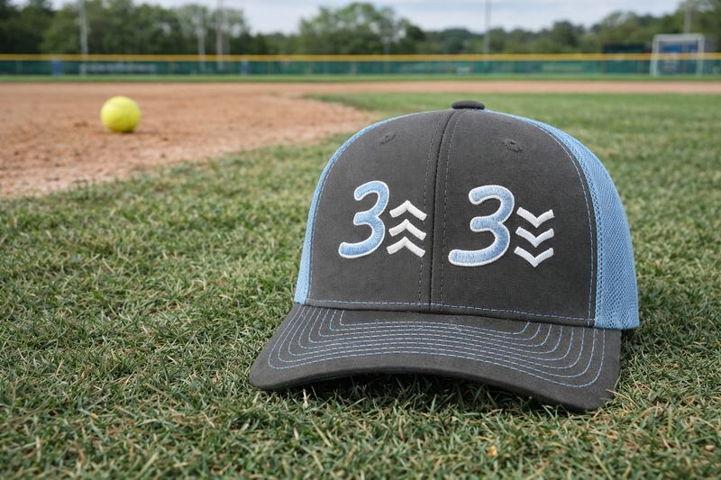 3 Up and 3 Down Baseball  Hat