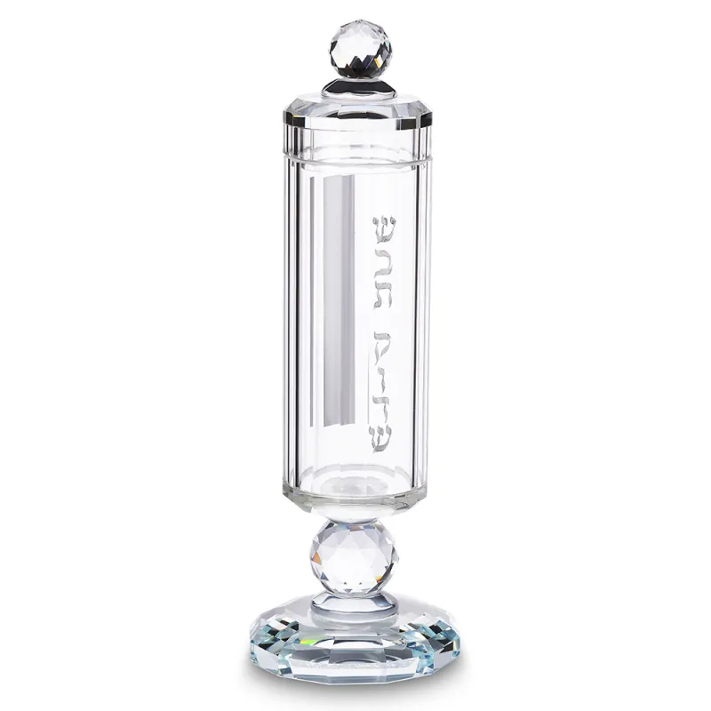 Envase para fosforos elegante de cristal de 20 cm