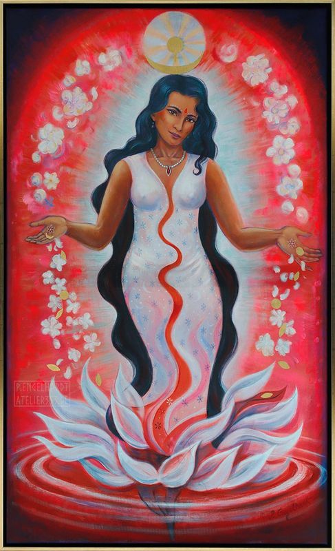 "Lakshmi" Unikat 03.26,   60 x 100 cm