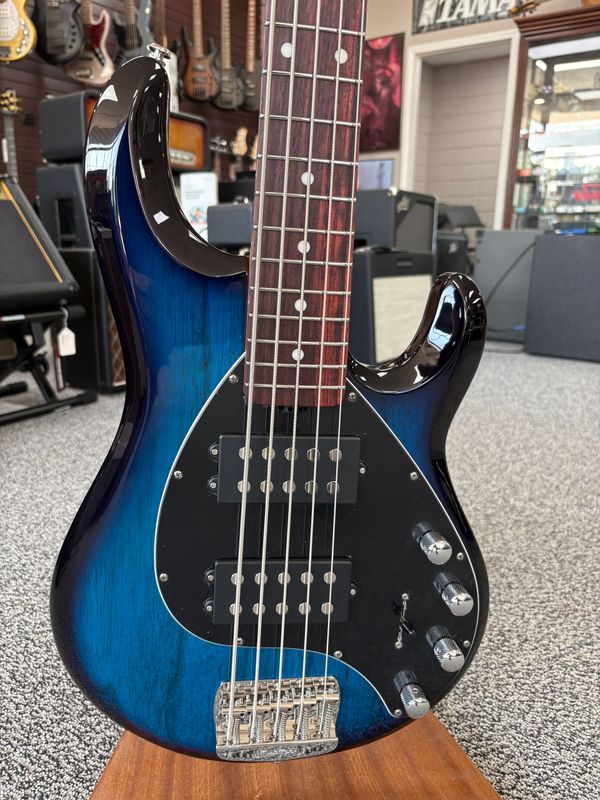 Ernie Ball Music Man Stingray 5 HH Special 2026 - Pacific Blue Burst