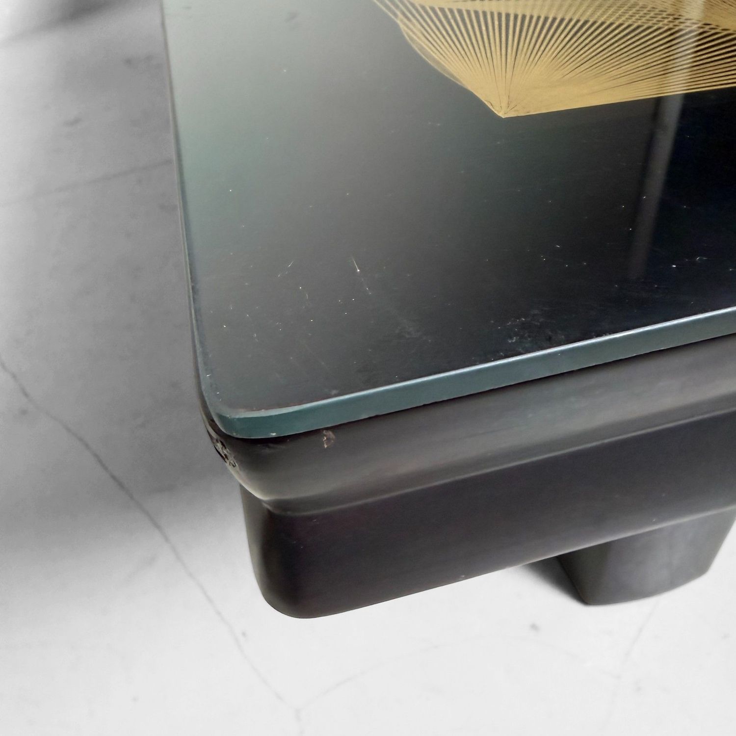 ​Japanse Low Table, Zwart Lakwerk, Chinkin Gouddecoratie, 1970s