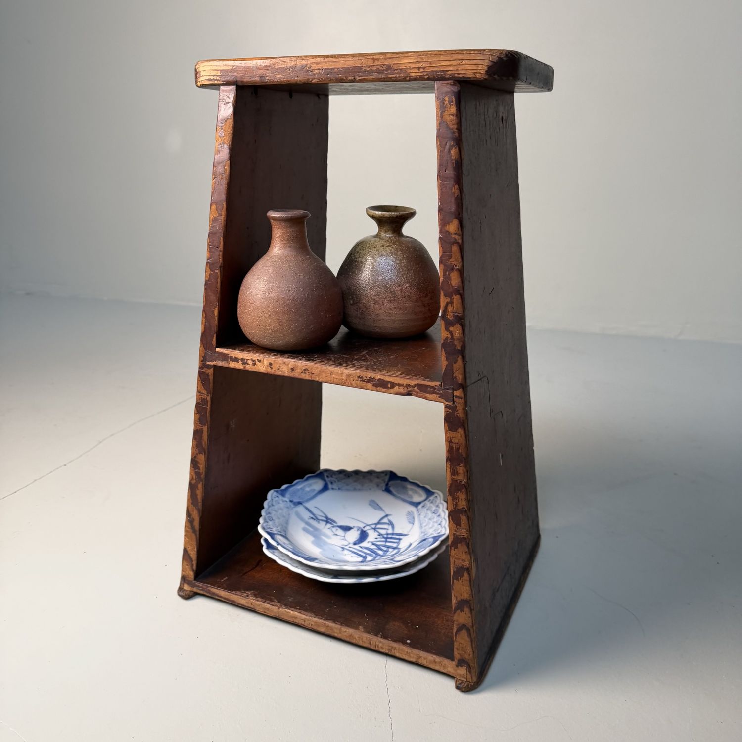 Minimalistisch Japans Fumidai Houten Opstapje, 1920s
