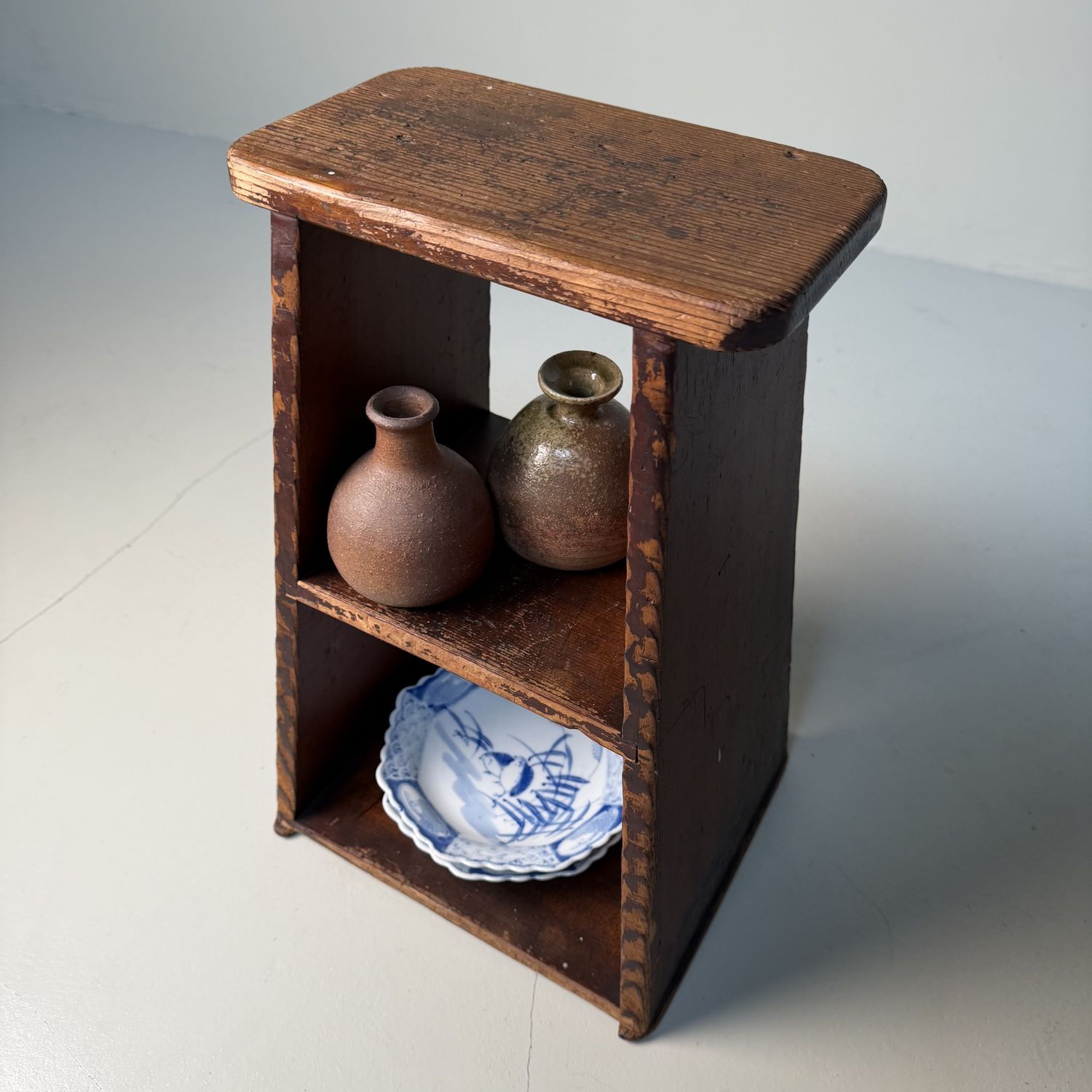 Minimalistisch Japans Fumidai Houten Opstapje, 1920s