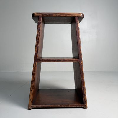 Minimalist Japanese Fumidai Wooden Step Stool, 1920s