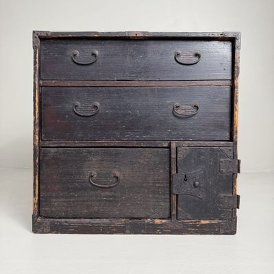 Small Japanese Tansu, Ko-tansu Storage Cabinet, 1900s