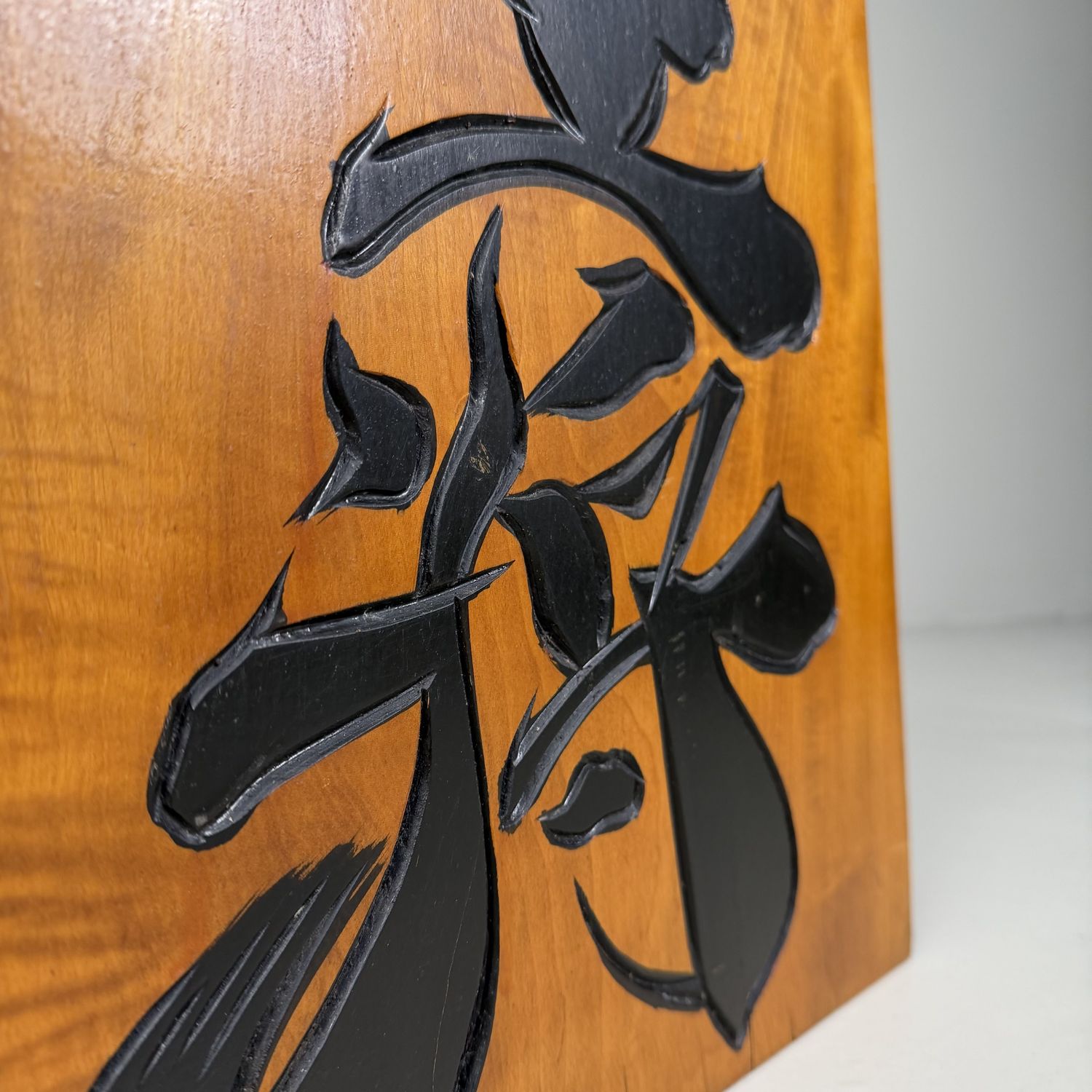 Groot Shogi Decoratie, Massief Hout, 王将 / Ōshō, 1960s