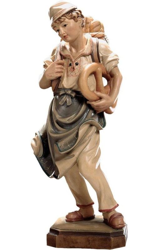 Statue de boulanger en bois