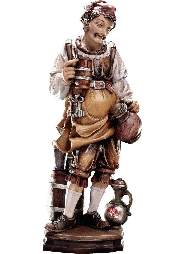 Kellermeister Weinkellerei Statue aus Holz