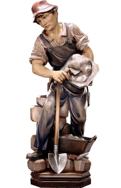 maçon, statue en bois