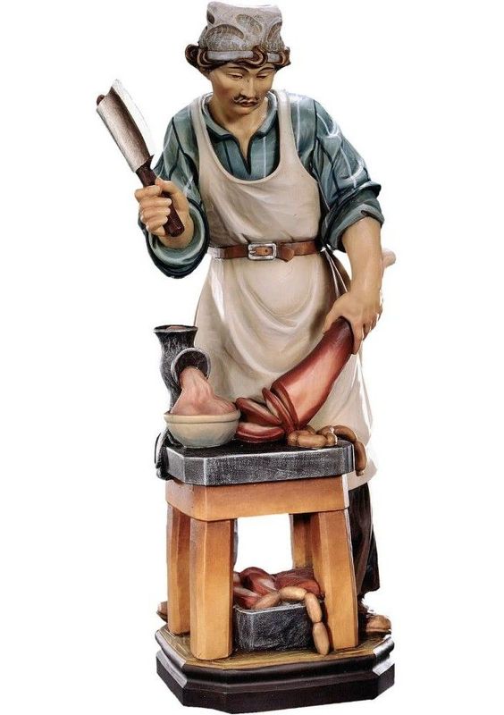 Boucher, statue en bois